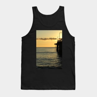 Yellow Sunrise at the Fishing Pier Tank Top